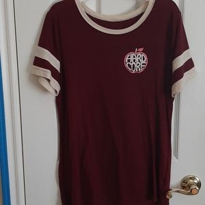 Maroon Hard Core Apple T-Shirt